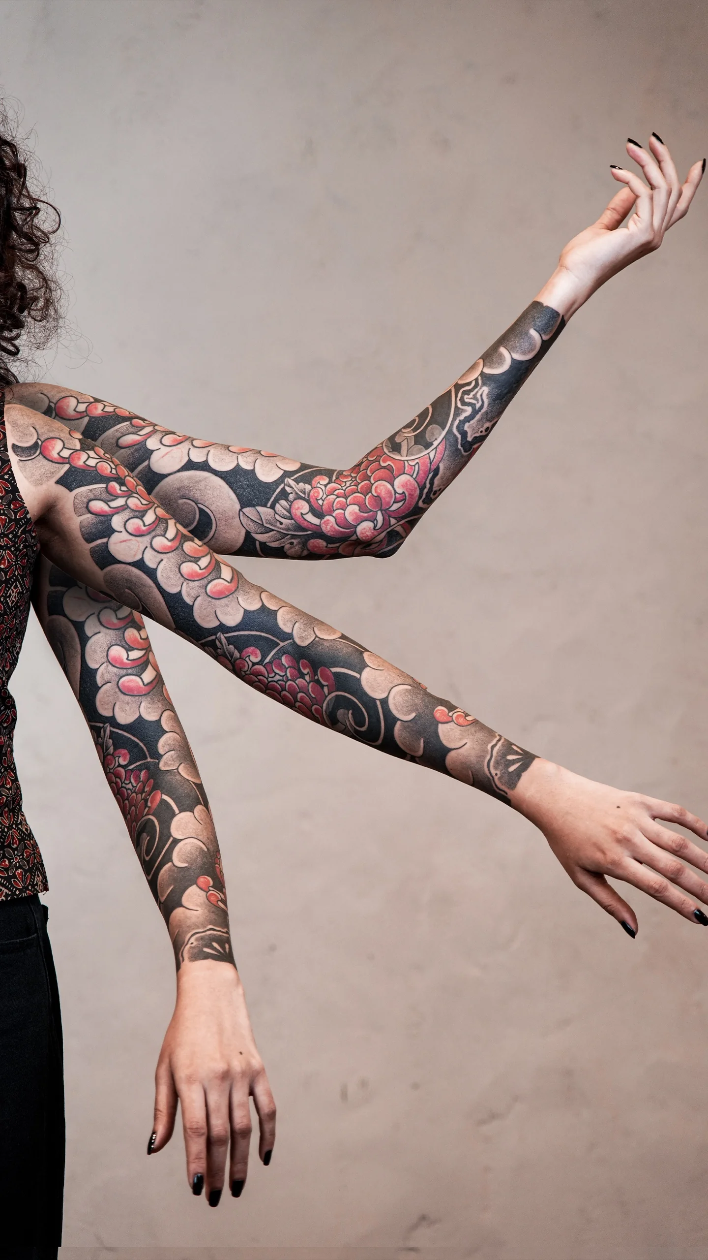 Illustrative tattoo with layered gradients and soft, controlled shading by Otzi Marc