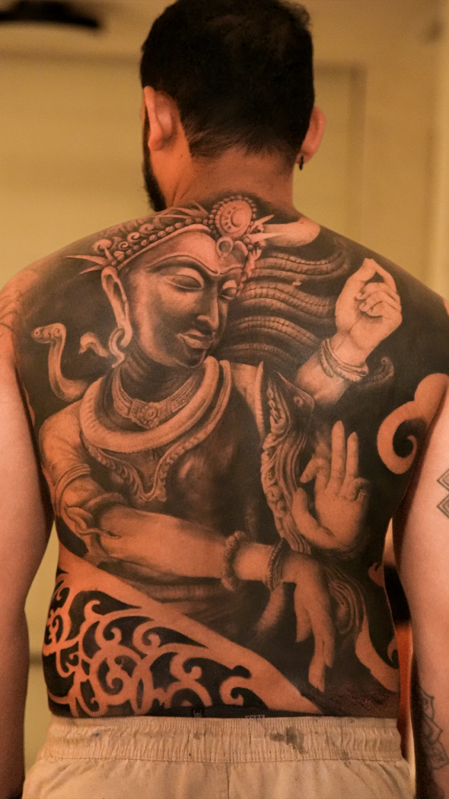 Dark themed tattoo featuring expressive shading and moody visual impact by Otzi Marc